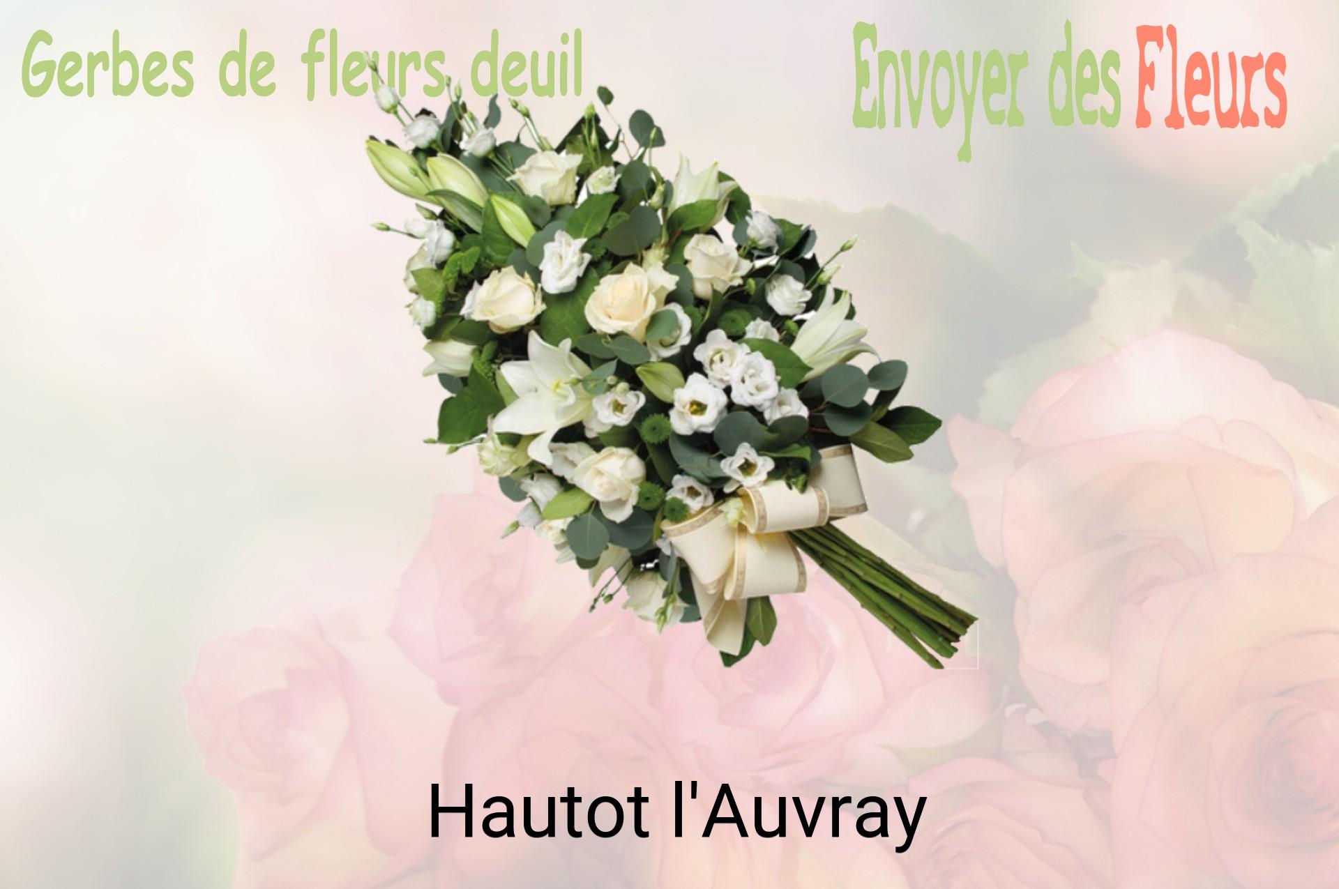 Gerbe de fleurs de deuil livrée à Hautot-l'Auvray